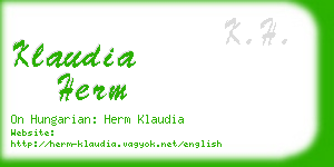 klaudia herm business card